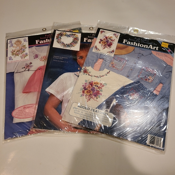 NWT Dimensions Fashion Art Iron On Lot of Three in One Size - Picture 1 of 9